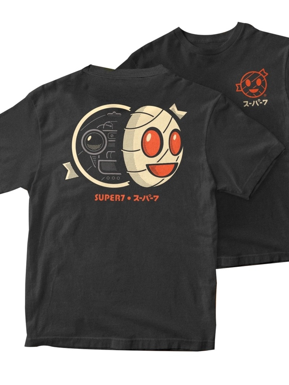 Super7 Unisex L Mummy Boy Robot Face Graphic Tee